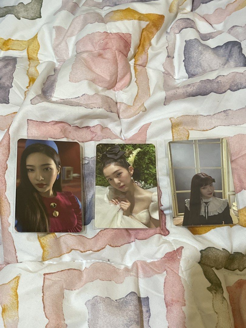 Red Velvet Photocards (Category: K-Wave) located in Manila. Submitted by truecat-afdc75 (Listing ID 1438904613, Image 1). Description: - 250 ea. 700 take all - Red Velvet photocards Joy and Irene - Includes signatures on the back.