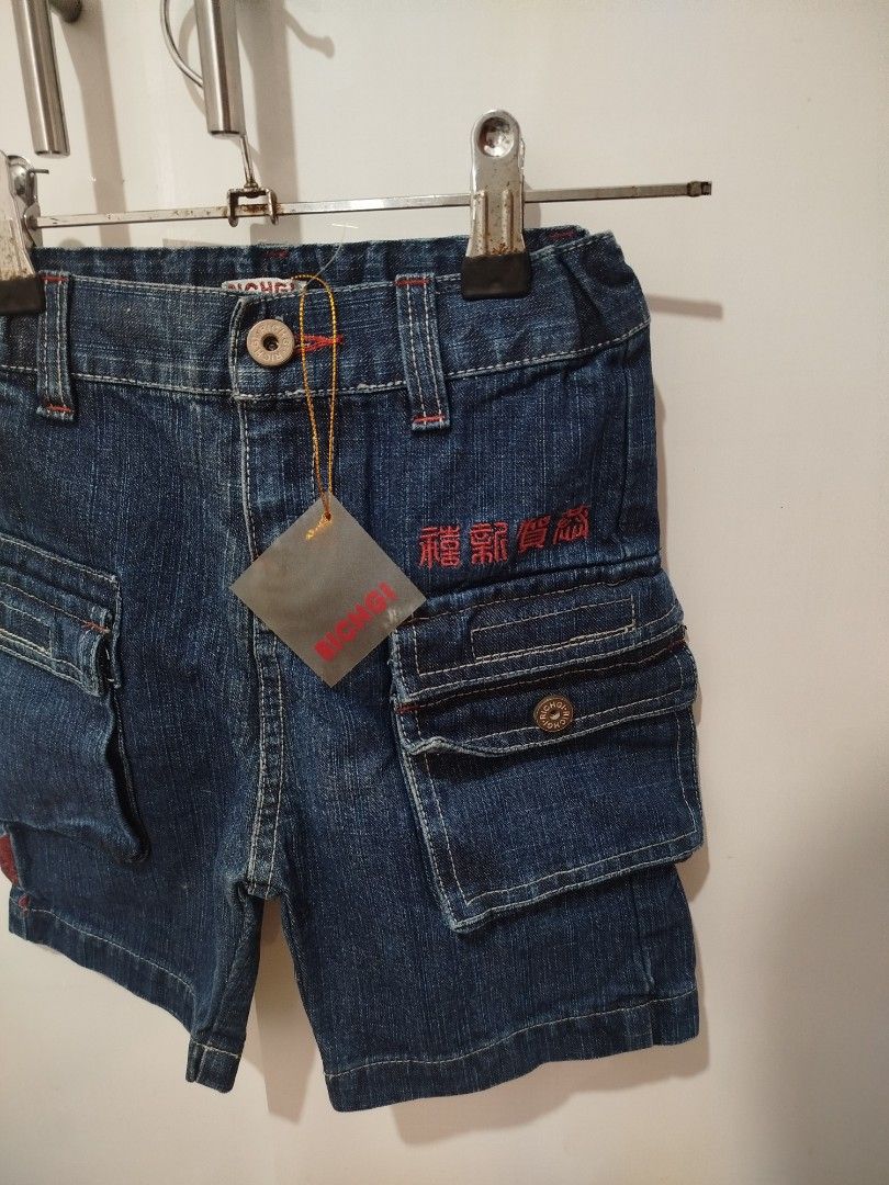 RICHGI BNWT Kids Size 2 Denim Short (Category: Babies & Kids Fashion) located in Santo Tomas. Submitted by rieloved (Listing ID 1438919186, Image 2). Description: Waist 18 Length 11.5 brand new with tag got it abroad.