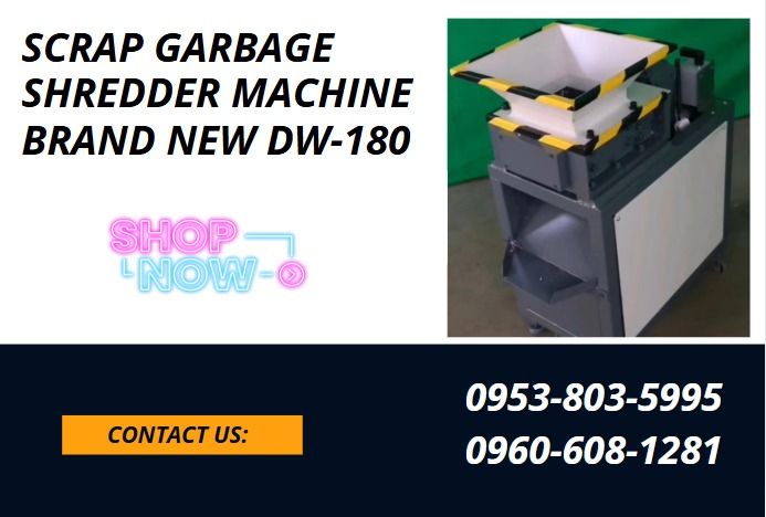 SCRAP GARBAGE SHREDDER MACHINE BRAND NEW DW-180 (Category: Everything Else Others) located in Caloocan City. Submitted by ultimatebi56643 (Listing ID 1438982020, Image 1). Description: •Specification: •Model: DW-180 •Motor: 220V, 50Hz, 1-phase •Power:1.5KW-4,Single motor •Reducer: K47 •Input speed: 25 rpm •Input torque: 400Nm •Input shaft Dia.: Φ35 •Blade size: Φ90*8 •Blade material: 9CrSi •Blade Qty.: 21 PCS •Inlet size; 500*500*300 mm •Outlet w