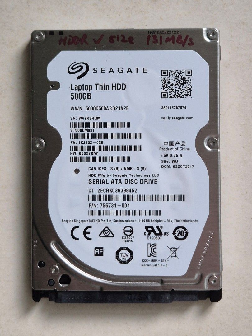 Seagate Laptop Thin hard disk 500GB459194958694983680