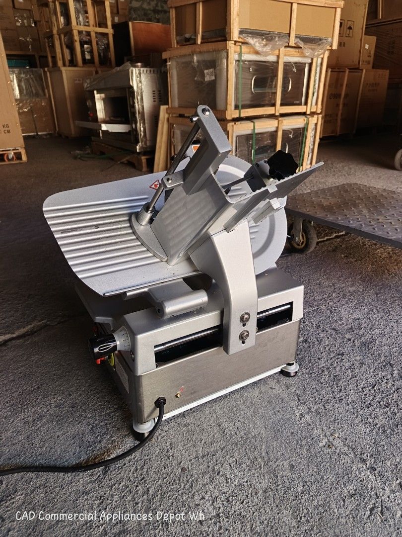 Semi And Fully Automatic Commercial Meat Slicer (Category: Other Kitchen Appliances) located in Angeles City. Submitted by cad_wh (Listing ID 1439027878, Image 2). Description: COMMERCIAL MEAT SLICER •SEMI AUTOMATIC (EP-43)₱16,280 10 Inch Semi-Automatic Meat Slicer Dimension: 41x40x35cm Rated Voltage: 220V/50 Hz Input Power: 210 W Cut off Travel: 15 mm Slice Thickness: 0-13 mm Blade Diameter: 220 mm Adjust: 0-13 mm Net Weight: 14.5 kg Gross Weigh