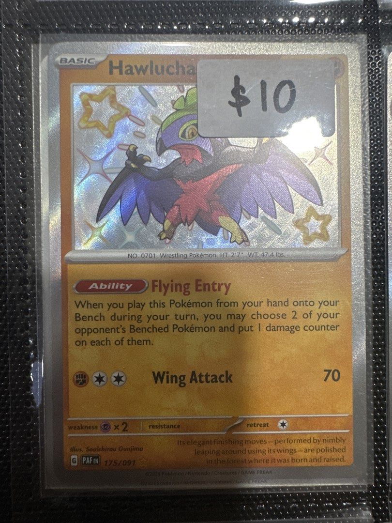 Shiny Hawlucha 175/091 Pokemon Card, Hobbies & Toys, Toys & Games on  Carousell