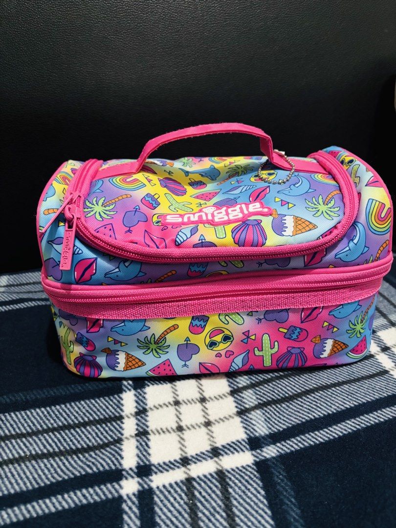 Smiggle Double Decker Lunch bag (Category: Food Organization & Storage) located in Taguig. Submitted by ellies_basket (Listing ID 1438984817, Image 1). Description: Smiggle double decker >no flaws >original bought from singapore.