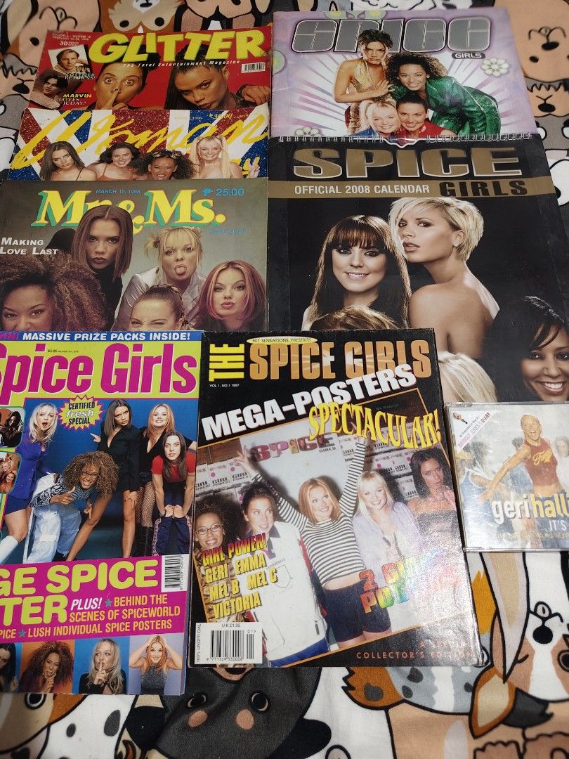 Spice Girls set (Category: Magazines) located in Makati City. Submitted by spicefan05 (Listing ID 1438926044, Image 1). Description: pre owned official 2008 calendar official spiceworld tourbook 2 unofficial poster mag local ph magazine glitter women's Mr & Ms geri halliwell cd single.