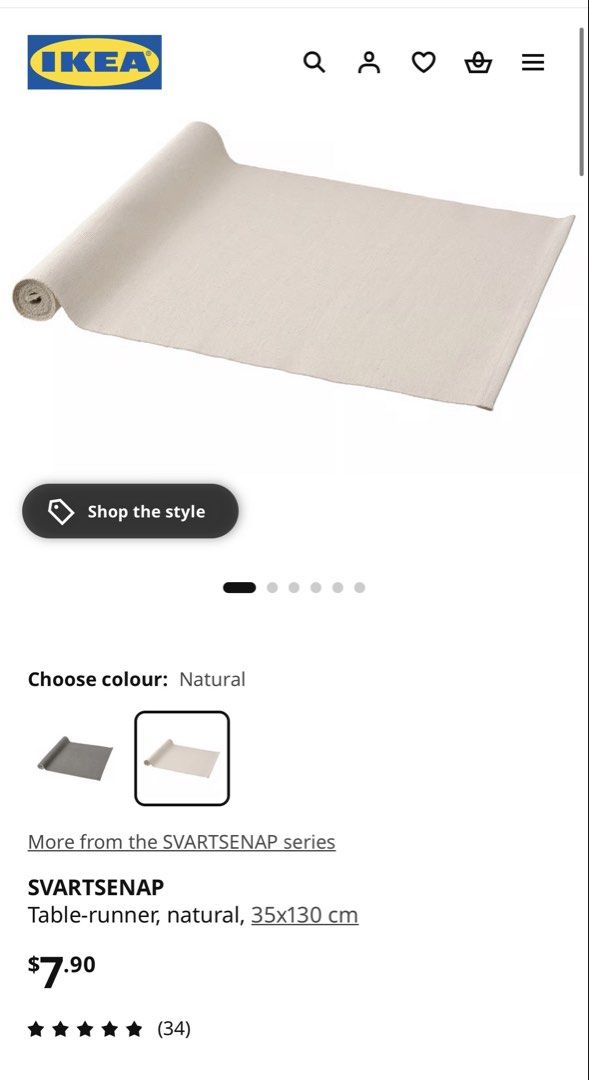 Table Runner - Natural/Grey459499845515356160