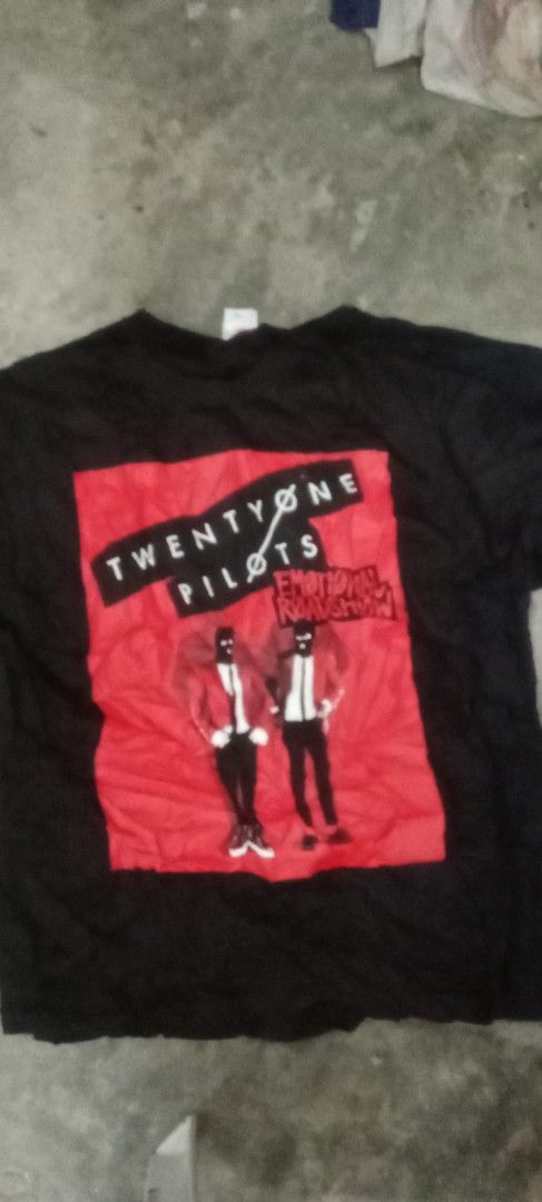 Twenty One Pilots & Mr. Big VIP T-shirts (Category: Tshirts & Polo Shirts ) located in Zamboanga. Submitted by rhadz04 (Listing ID 1439014548, Image 2). Description: - Two black graphic t-shirts - Shirt 1: Twenty One Pilots design with red background - Shirt 2: "MR. BIG VIP EXPERIENCE AROUND THE WORLD TOUR 2011" print - Ideal for fans of Twenty One Pilots and Mr. Big.