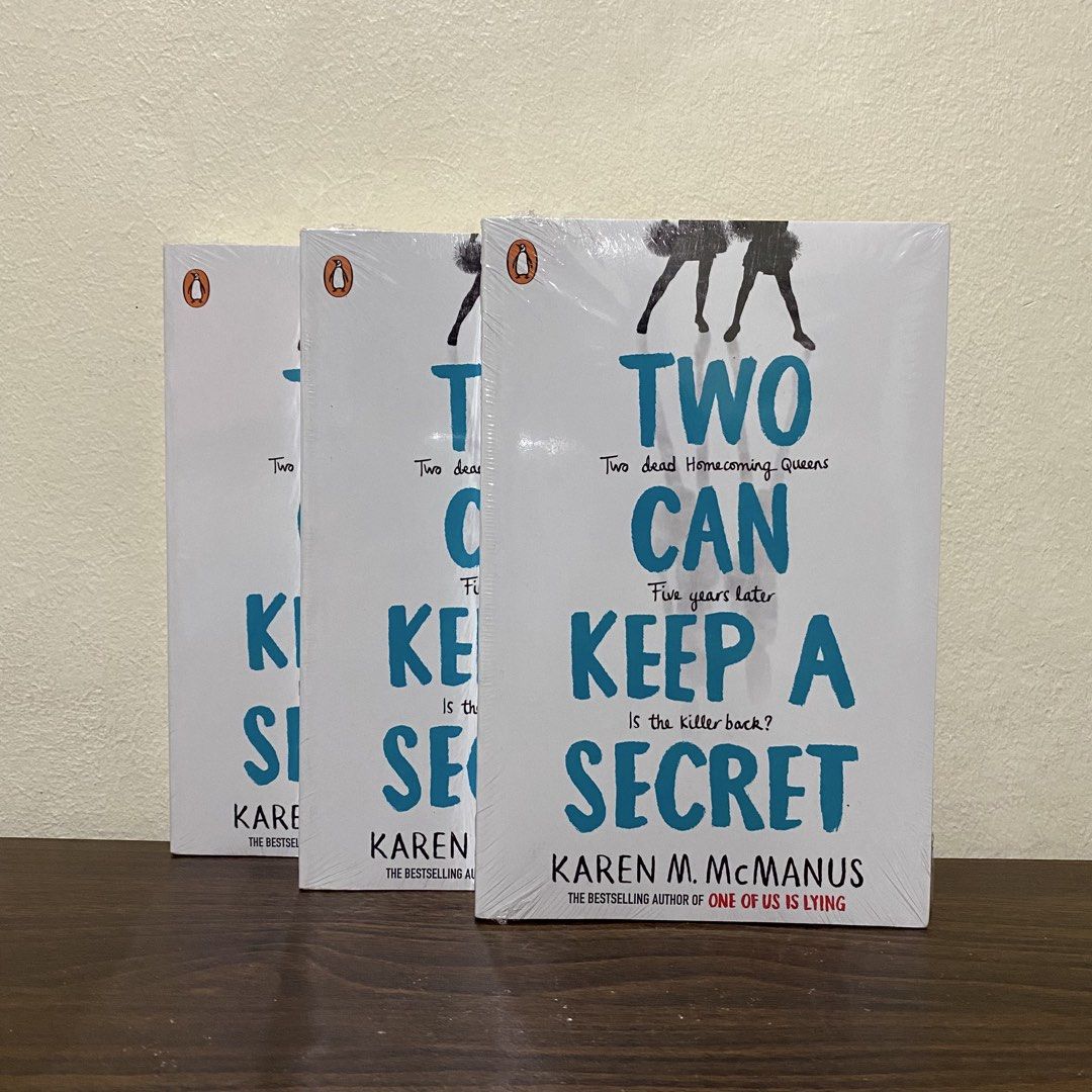 Two Can Keep A Secret by Karen M. McManus (Category: Storybooks) located in Valenzuela. Submitted by booklatin (Listing ID 1438954624, Image 1). Description: 3 copies available Condition: Bargain copies MOP: GCash, MariBank, Maya, BDO, BPI MOD: J&T, LBC, GGX, SCO, sdd Pay upon receipt of invoice. Scheduled shipping only. 📍Valenzuela City .
