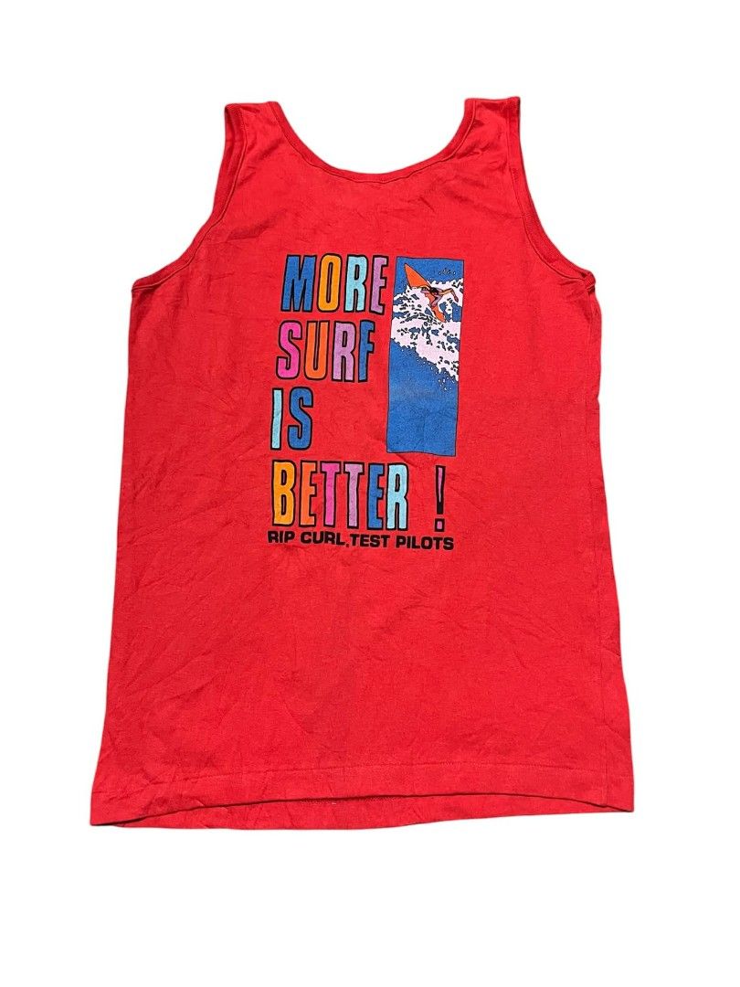 Vintage 80's RipCurl Tank Top (Category: Tshirts & Polo Shirts ) located in Zamboanga. Submitted by archivist_ (Listing ID 1438997517, Image 2). Description: Size 90 Single stitch Issue see last photo .