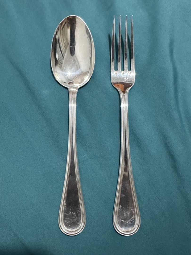 Vintage Silver Spoon and Fork Set459497186756536320