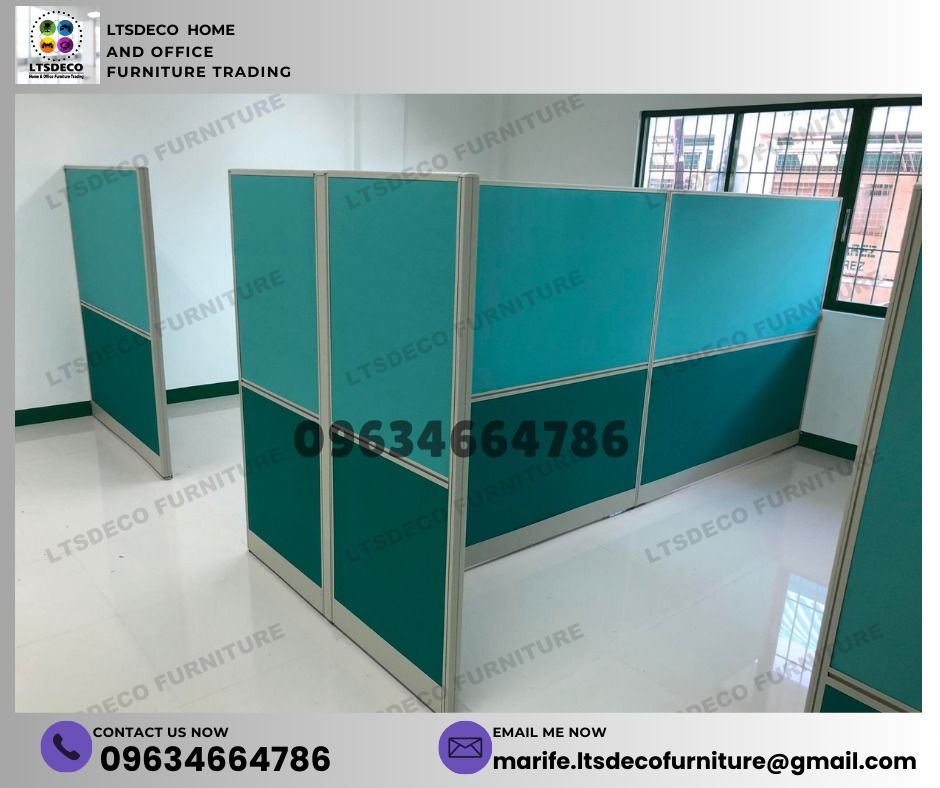 WALL PANEL DIVIDER OFFICE PARTITION FURNITURES (Category: Office Furniture & Fixtures) located in Caloocan City. Submitted by sanchez444 (Listing ID 1438966582, Image 1). Description: For inquiries, quotations, estimates, and orders, please contact us for faster transactions or kindly send your floor plan layout via email. 👩‍💼 Look for Ms. 𝐋𝐈𝐑𝐀𝐀 Sales Executive - 📞 V I B E R NUMBER: 𝟎𝟗𝟔𝟑𝟒𝟔𝟔𝟒𝟕𝟖𝟔 📞 W H A T S APP NUMBER: 𝟎𝟗𝟔𝟑