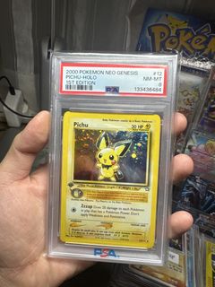 Swirl PSA 7 - Pichu Neo Genesis Holo #12/111 Pokemon, Hobbies