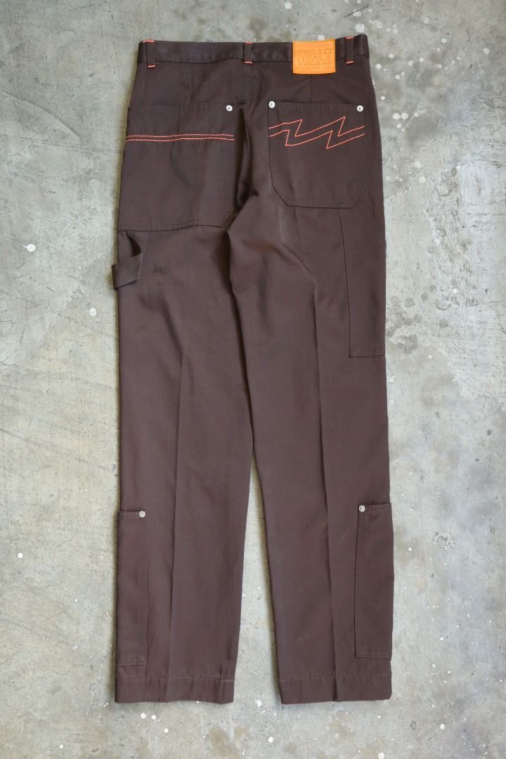 W&LT - Carpenter Pants (Category: Trousers) located in Manila. Submitted by graymatter_ (Listing ID 1438962827, Image 2). Description: W&LT - Carpenter Pants Tagged Size: M Condition: 9.5/10 Material: 50% Cotton, 50% Nylon Zipper: Lampo Made in: Italy Dimensions Waist: 31 Inseam: 31.5 Crotch: 13 Thigh: 12 Leg Opening: 7 .