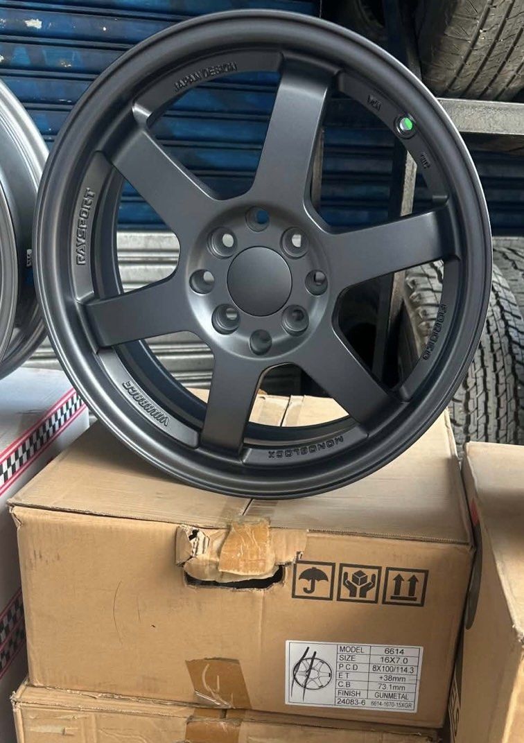 16” Te37 design Gunmetal code 6614 Mags 4Holes pcd 100-114 (Category: Mags and Tires) located in Quezon City. Submitted by mindanaotyrehaus (Listing ID 1439239685, Image 1). Description: 4pcs. 16” Te37 Design code 6614 Gunmetal Brandnew magwheels 4 Holes pcd 100-114 x7 width/ offset 38 Sold as set 4pcs for 19,000 pesos mags only *price may change without prior notice *txt or call us to check availability * fix price * Cash transaction/ GCash/ Pay