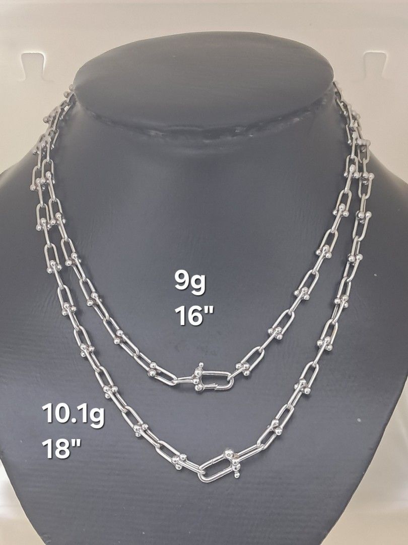 18k white gold hardwear (Category: Necklaces) located in Marikina City. Submitted by dgoldhub (Listing ID 1439137657, Image 1). Description: - 18k whitegold hardwear - Available sizes: 16" (9g) and 18" (10.1g) - Sophisticated design - investment - 7500/gram - price subject to change anytime depending on gold market rate .