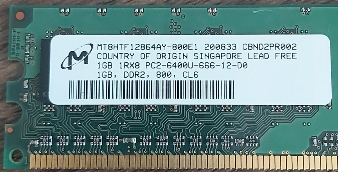 1GB DDR2 RAM for desktop computer pc460397896722042880