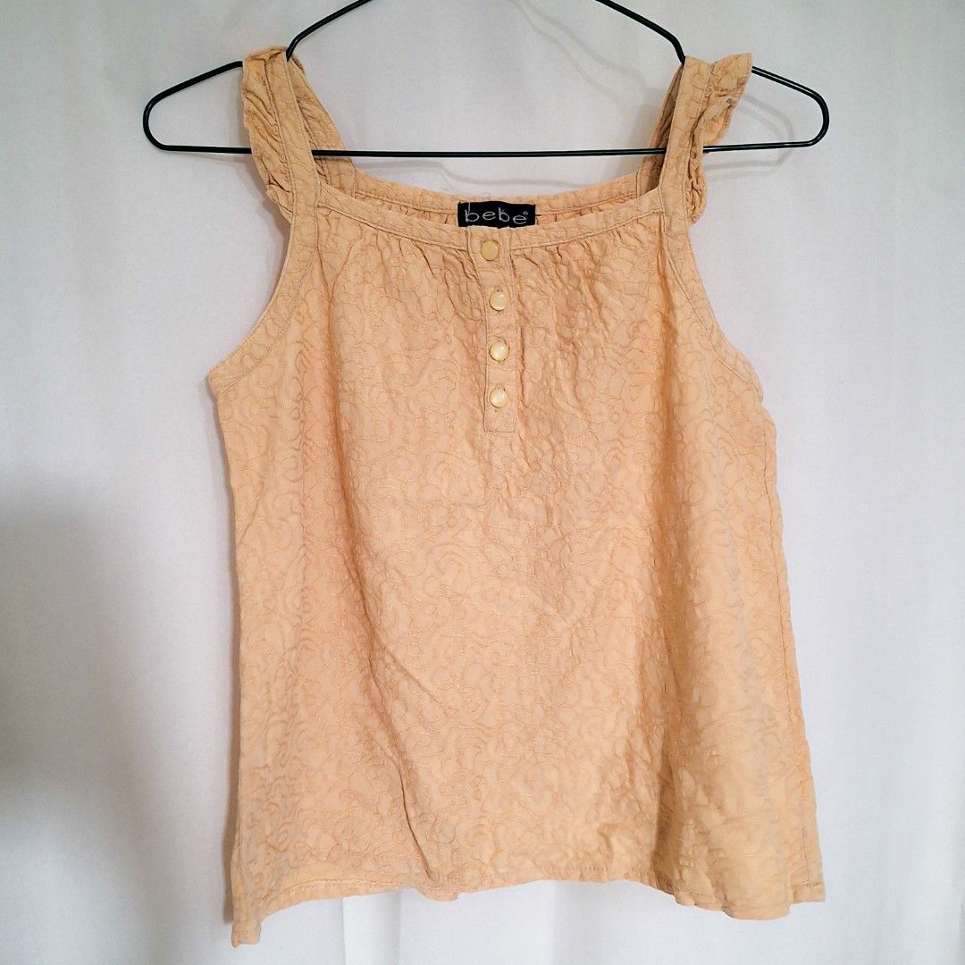 2 for 150!! Bebe bundle top lace frill (Category: Blouses) located in Caloocan City. Submitted by hazedeclutters (Listing ID 1439182750, Image 2). Description: size: small to med | no ww loc: south caloocan ★ J&T sf only! no rush shipping 🙏.