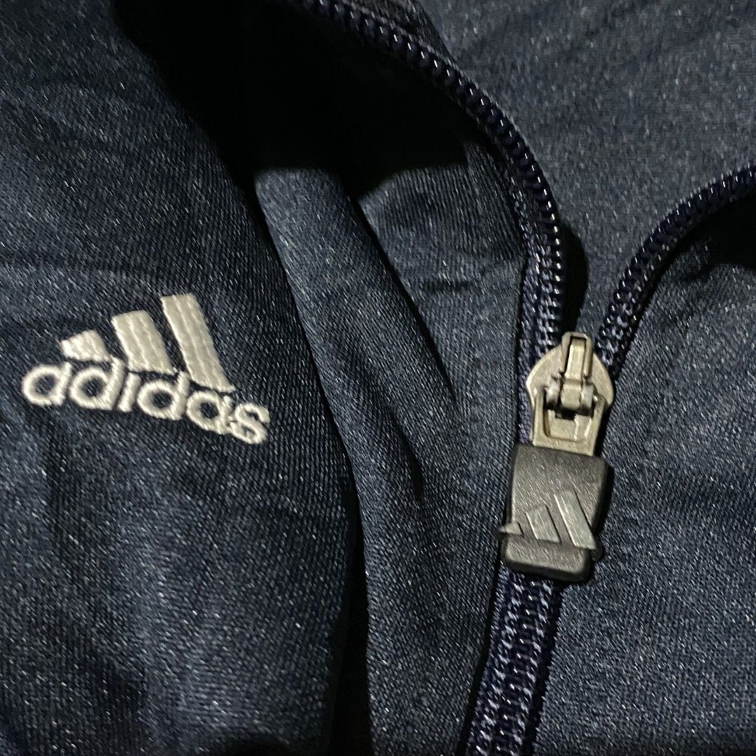 Adidas Track Jacket (Category: Coats, Jackets and Outerwear) located in Angeles City. Submitted by convivialmart (Listing ID 1439204979, Image 2). Description: Length : 24 Width : 19 Condition : 9.8/10 SUPER MABAGO PA! SUPER NICE FITTING GANDA NG LOGOS EMBROIDERED 3LINES&LOGO WITH 2 POCKETS SUPER NICE & KINIS! VERY COMFY & SMOOTH ON SKIN NEED WASH NO MAJOR STAIN FRESH FROM BALE.