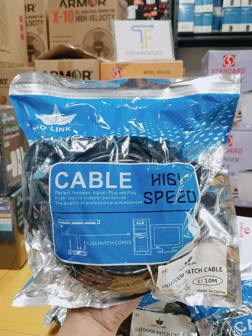 AD-Link UTP Cat6E Patch Ethernet Cable Outdoor 10m (Category: Cables & Adaptors) located in Pasig City. Submitted by technofuseofficial (Listing ID 1439134797, Image 3). Description: AD-Link UTP Cat6E Patch Ethernet Cable Outdoor 10m Brand New and Original Items Store Location: 4F Unit 402, 604 Shaw Boulevard, Barangay Kapitolyo, Pasig City Same Day Delivery: - Lalamove delivery within Metro Manila - For walk-ins: Always PM first for item availab