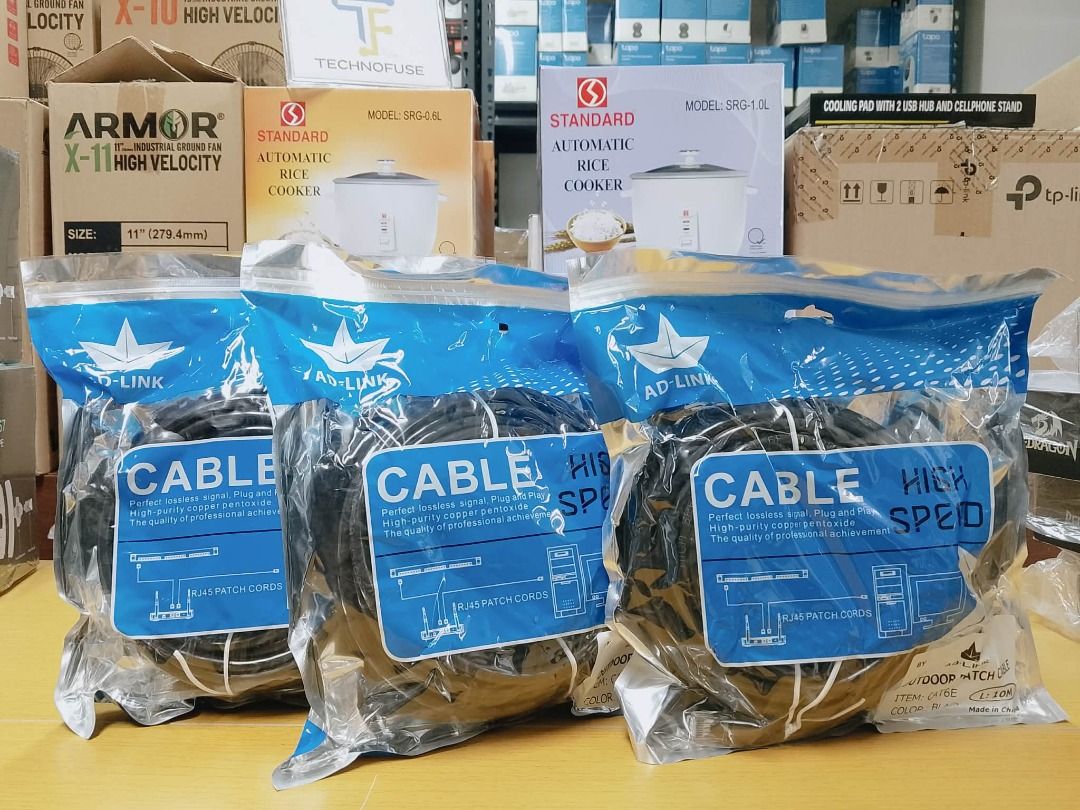 AD-Link UTP Cat6E Patch Ethernet Cable Outdoor 10m (Category: Cables & Adaptors) located in Pasig City. Submitted by technofuseofficial (Listing ID 1439134797, Image 2). Description: AD-Link UTP Cat6E Patch Ethernet Cable Outdoor 10m Brand New and Original Items Store Location: 4F Unit 402, 604 Shaw Boulevard, Barangay Kapitolyo, Pasig City Same Day Delivery: - Lalamove delivery within Metro Manila - For walk-ins: Always PM first for item availab