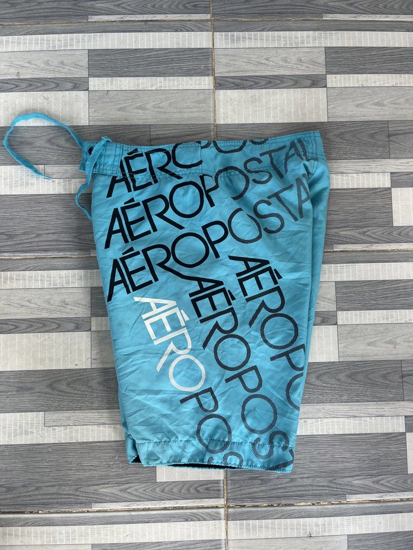 Aeropostale Board Shorts Size 29 (Category: Shorts) located in Sultan Kudarat. Submitted by c_jay28 (Listing ID 1439113046, Image 2). Description: - Aeropostale board shorts - Light blue color - Size 29 - Aeropostale logo detail - Drawstring closure - Cargo pocket - Mesh lining - Perfect for beach or casual wear - issue: needs wash.