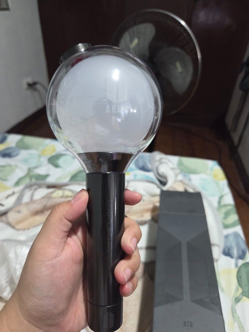ARMY BOMB MOTS SE (Category: K-Wave Merchandise) located in Quezon City. Submitted by panchie32 (Listing ID 1439222366, Image 3). Description: Selling my BTS ARMY BOMB MOTS Special Edition with complete inclusions. Please refer to the photos for the actual condition of the item. Condition: • Barely used – only used twice during BTS online concerts during the pandemic • Still in very good condition • Little to no visible scratches • Well-kept and 