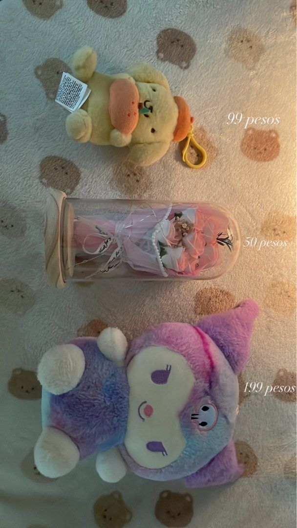 Assorted Plush Toys (Category: Plushies & Soft Toys) located in Makati City. Submitted by kzisdeclutter (Listing ID 1439246019, Image 1). Description: PM for a specific item Brand: Miniso.