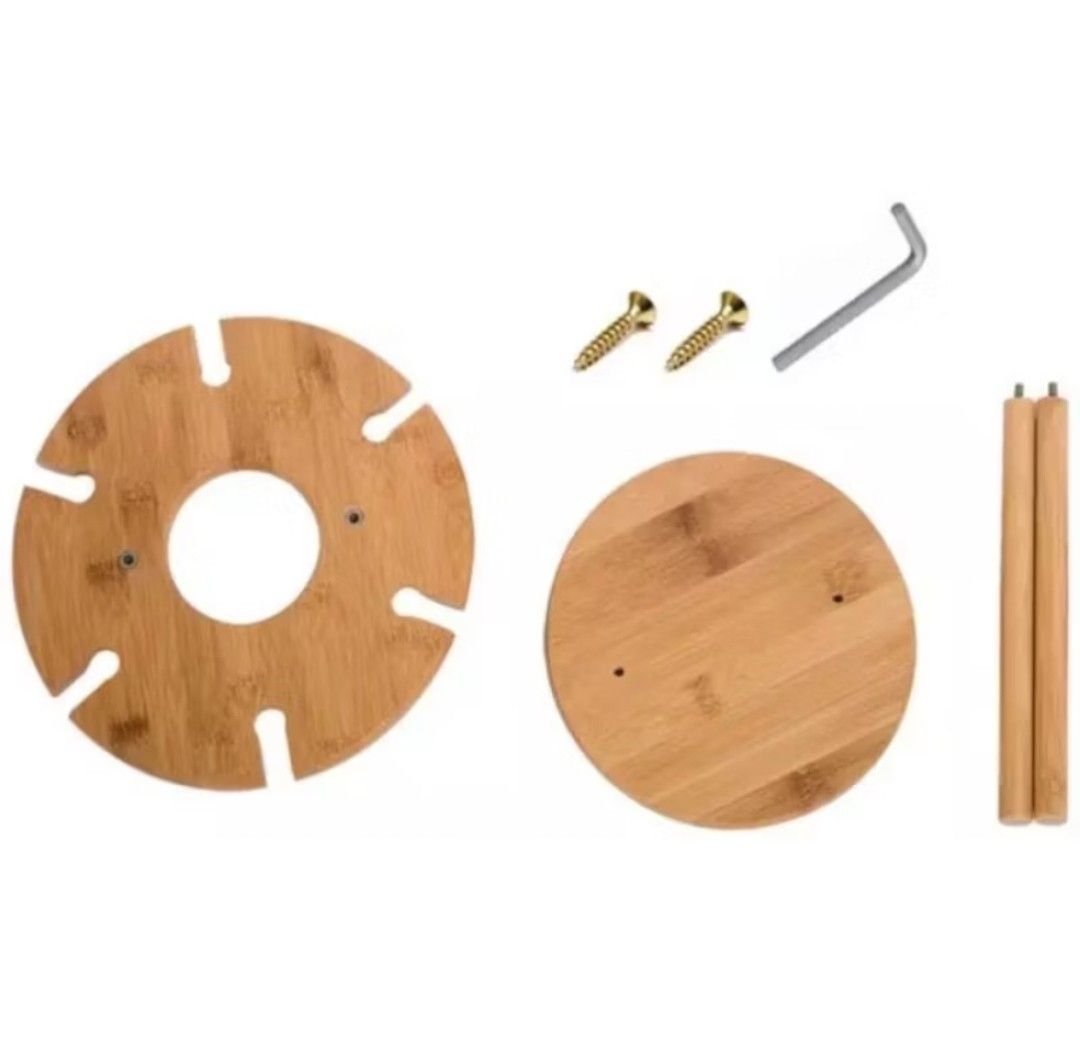 Bamboo Wine Glass Holder (Category: Other Kitchenware & Tableware) located in Quezon City. Submitted by jedcob011229 (Listing ID 1439069492, Image 2). Description: - Stylish bamboo wine glass holder - Holds up to 6 glasses - Easy to assemble - Includes screws and Allen wrench - Dimensions: - Top Diameter: 24.5cm - Base Diameter: 19.5cm - Height: 25cm -wine and glass not inculded.