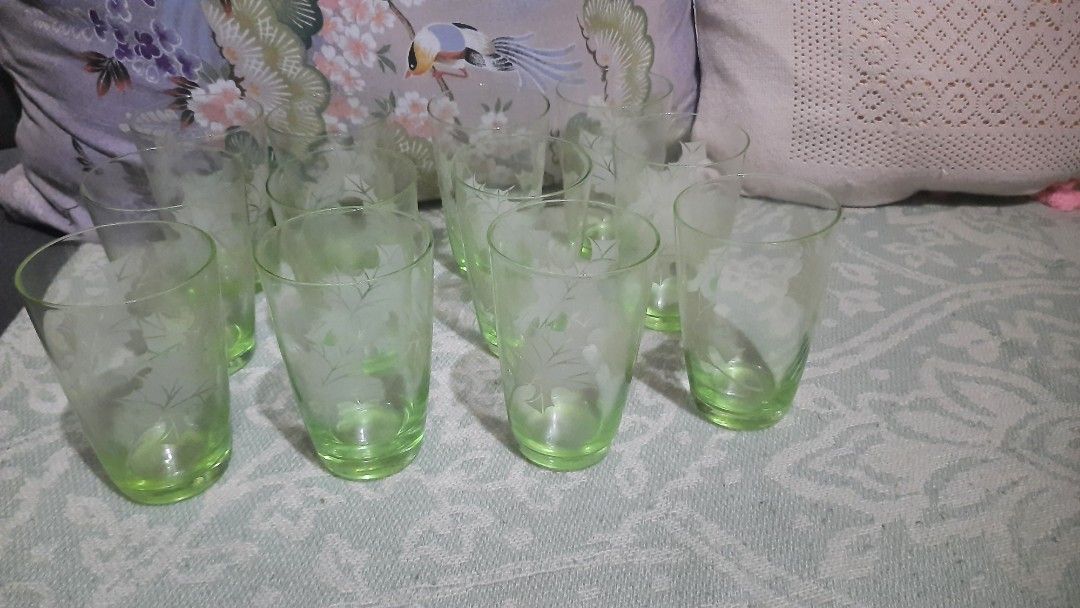 Beautiful drinking glass 3x2"New/pc Japan origin (Category: Water Bottles & Tumblers) located in Manila. Submitted by luckycharm_215 (Listing ID 1439119262, Image 1). Description: per pc or take all for less.