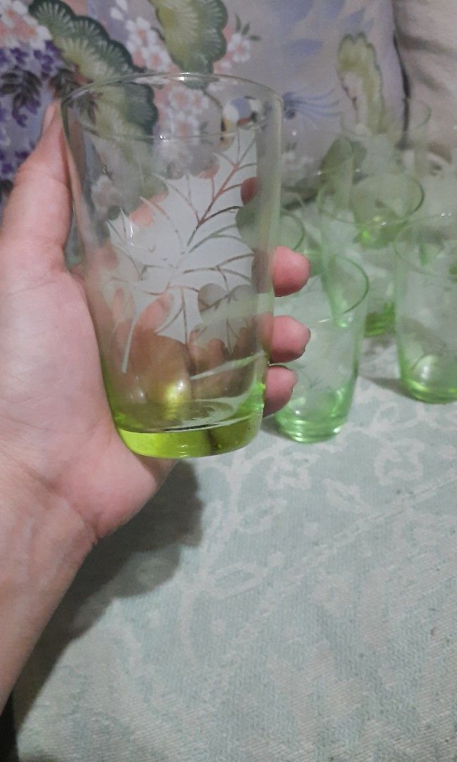 Beautiful drinking glass 3x2"New/pc Japan origin (Category: Water Bottles & Tumblers) located in Manila. Submitted by luckycharm_215 (Listing ID 1439119262, Image 2). Description: per pc or take all for less.