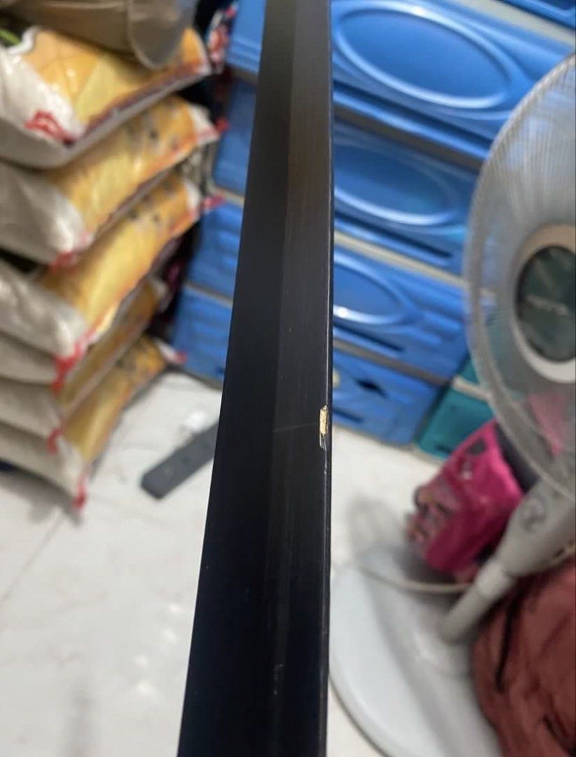 Black Katana Sword with Scabbard (Category: Action & Battle Toys) located in Quezon City. Submitted by reeezzss (Listing ID 1439238650, Image 2). Description: Wooden ichigo katana 250 lalamove only for this item FB:Beybricks Toyshop.