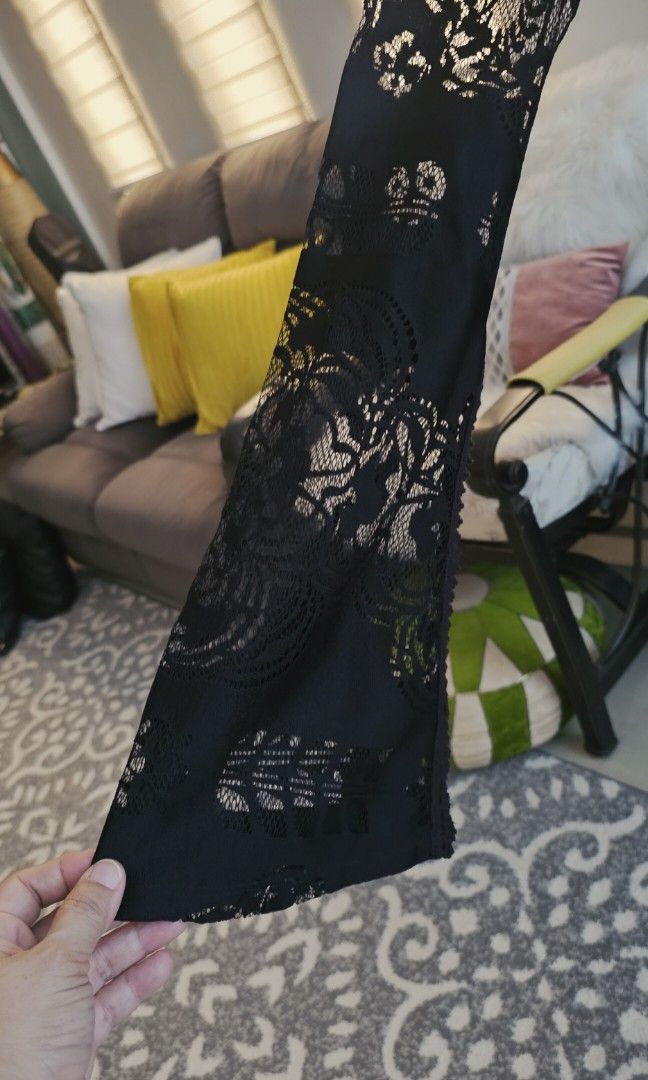 Black Lace dress (Category: Dresses) located in Cainta. Submitted by houseofseconds (Listing ID 1439111531, Image 3). Description: Brandnew black dress with side zipper open back and bell sleeves.Will fit to medium and large frame..
