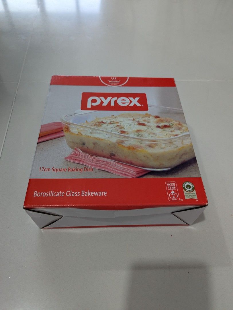 Brand New Pyrex 17cm Square Baking Dish Borosilicate Glass Bakeware460354023231989760