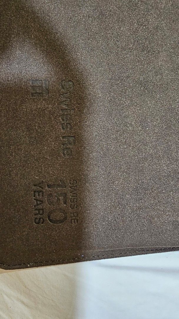 Brown document folder (Category: Other Stationery & Craft) located in Singapore. Submitted by yvonne0007 (Listing ID 1439207355, Image 1). Description: - Brown document folder - Features Swiss Re logo - Commemorates 150 years - Good quality,Stylish and practical - Perfect for kept important documents or for meeting. Length 33cm X Height 24cm Cash payment, I can meet at Tanah Merah mrt or Bedok Mrt .