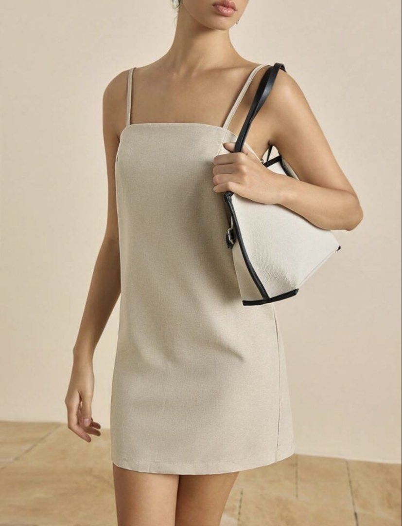 [Shein] Casual Mini Dress (Category: Dresses) located in Manila. Submitted by summerdeclutters (Listing ID 1439150733, Image 2). Description: Airaco Women’s Summer Casual Solid Color Spaghetti Strap Mini Dress ☀️ ♡ Color: Apricot ♡ Size: XS ♡ Never been worn ♡ Lightweight and comfy fabric ♡ Simple yet flattering fit ♡ Perfect for everyday wear ✨ ♡ Bought for ₱350 Perfect for summer outings, beach trips, café dates, and casual fits 🌼 Open for dis