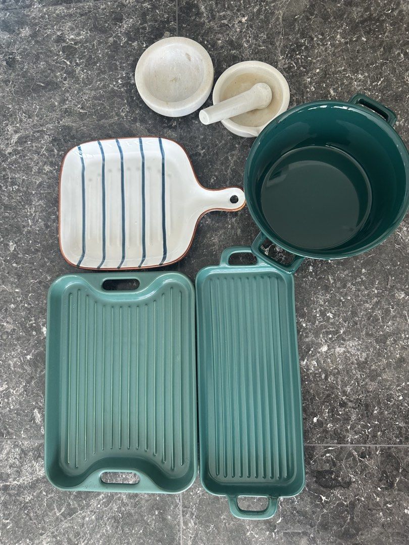 Ceramic Kitchenware Set - Baking Dishes, Mortar & Pestle460341431365150720