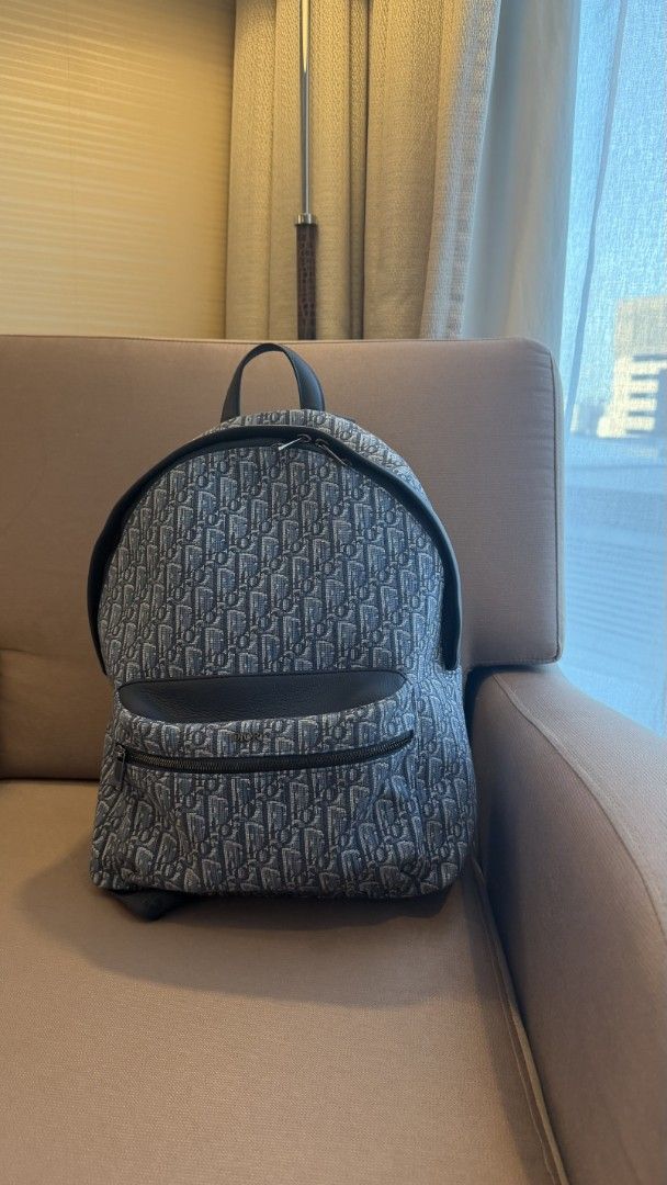Christian Dior Oblique Backpack (Category: Luxury Bags & Wallets) located in Paranaque City. Submitted by manilaxray (Listing ID 1439236039, Image 1). Description: - Christian Dior Oblique Backpack - Iconic Dior Oblique pattern - Top handle and adjustable shoulder straps - Padded back for comfort - Front pocket and main compartment - Christian Dior logo visible - Authentic 💯 -with box - bought in USA for almost 170k in pesos -can meet up in Dior