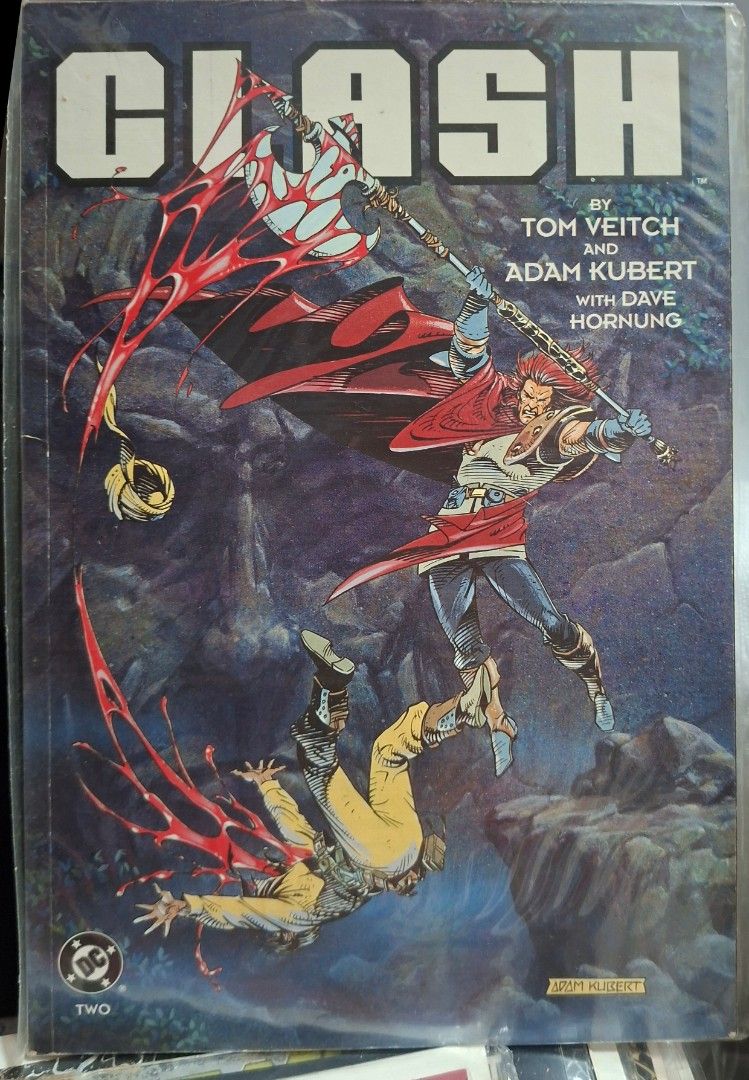 CLASH Comic Book Series-Issues 1,2 &3 (Category: Comics & Manga) located in Manila. Submitted by crujones (Listing ID 1439106945, Image 2). Description: - CLASH comic book series DC Comics published year 1991 - Issues 1, 2, and 3 included - Features artwork and storyline - Paper is thick unlike ordinary comics - Perfect for collectors Joe McLash is not a nice man. He's ruthless, egocentric...and he's stumbled onto a mysterious source of superhuma