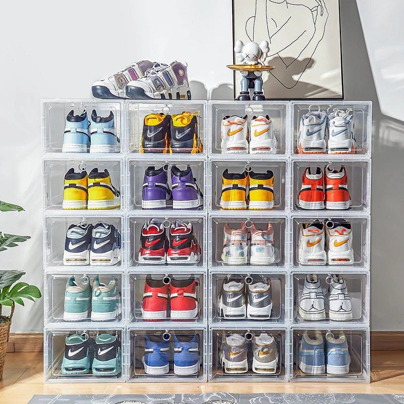 5 Clear Shoe Storage Boxes - Stackable460105891845908480