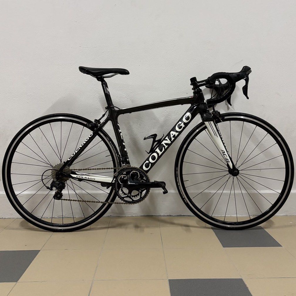 Colnago ACR 105 11s (XS 45cm) Full Carbon Road Bike (Category: Bicycles) located in Singapore. Submitted by watergunfire (Listing ID 1439107192, Image 1). Description: - Colnago ACR road bike, full carbon frame fork - Shimano 105 5800 2x11 speed groupset - 700c wheelset with colnago hubs - Deda cockpit (stem, bar) - Size 45 (XS) - Never crashed before Authentic with serial number engraved on rear dropout. .