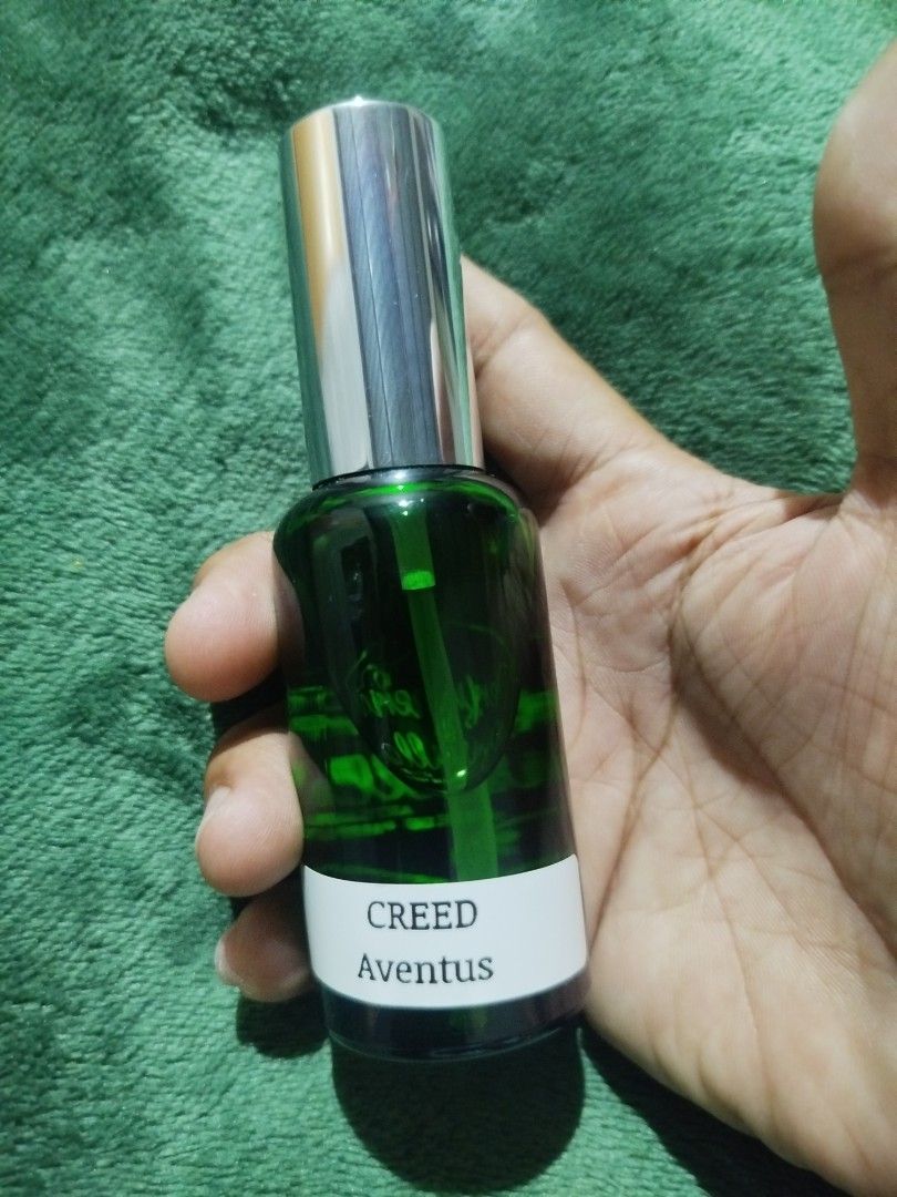Creed Aventus Perfume (Category: Fragrance & Deodorants) located in Manila. Submitted by daddyong259778 (Listing ID 1439186155, Image 1). Description: - Creed Aventus perfume - Travel size bottle - Dark green glass bottle - Silver cap - Authentic product meet up para try muna Bago bayad 50ml available agua de gio amouage sunshine man.