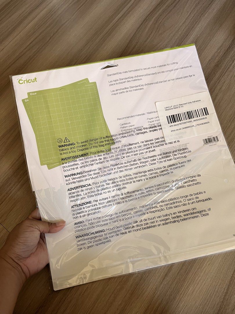 Cricut StandardGrip Mat 12x12 inch (Category: Craft Supplies & Tools) located in Taguig. Submitted by wandi08 (Listing ID 1439105944, Image 2). Description: - Cricut StandardGrip Cutting Mat - Size: 12 x 12 inches - Compatible with Cricut Explore and newer machines - Designed to secure materials for cutting - Package includes 2 mats Rfs: Wrong order, Hindi kasya sa Cricut Joy Xtra 😅.