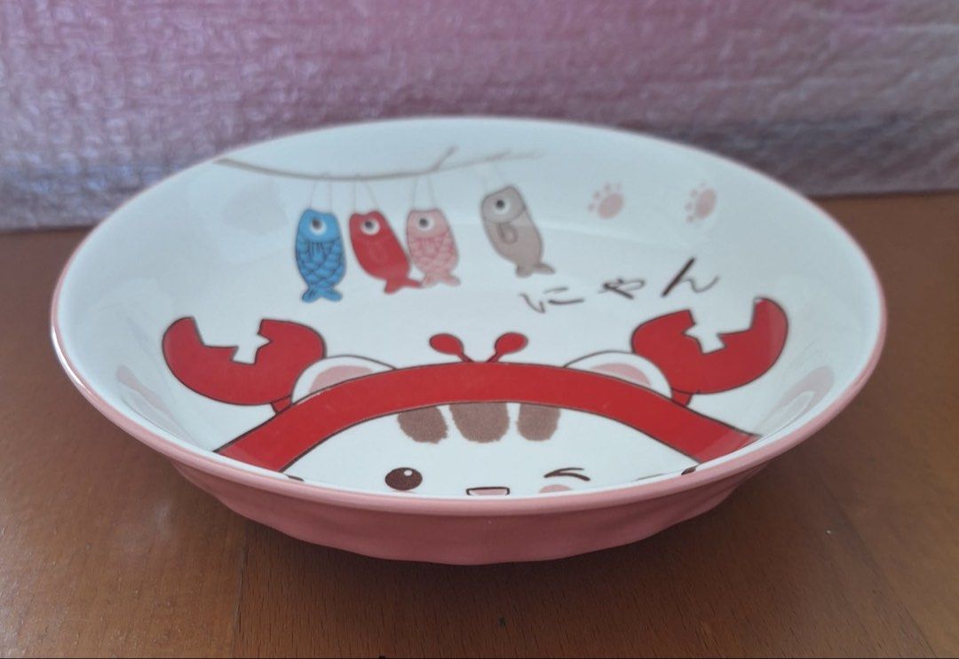 Cute Cat Crab Design Plate460789172908871682