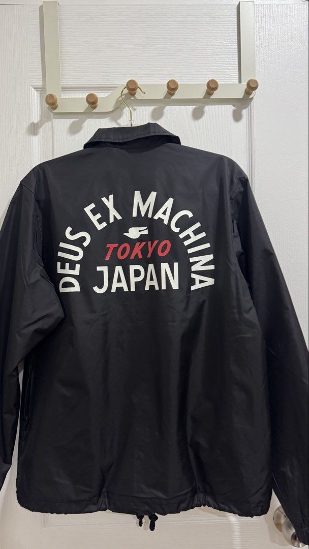 Deus Ex Machina Tokyo Japan Coach Jacket (Category: Coats, Jackets and Outerwear) located in Quezon City. Submitted by ishan.u (Listing ID 1439136449, Image 1). Description: Deus Ex Machina Jacket Brand new Exclusive tokyo release 100% authentic Still with tags Size Small (fits M-L) Bought in Tokyo this April 2026 Never used it Rfs: Wrong size Location: QC.
