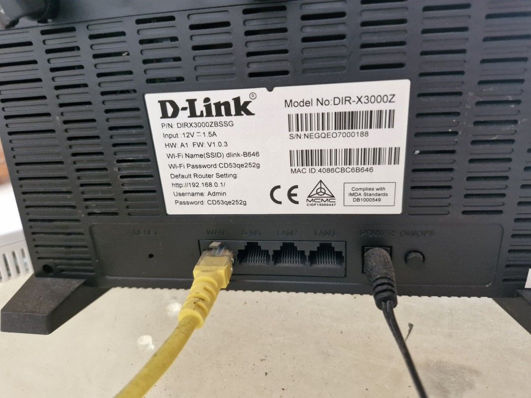 D-Link DIR-X3000Z Wireless Router460055446511298561