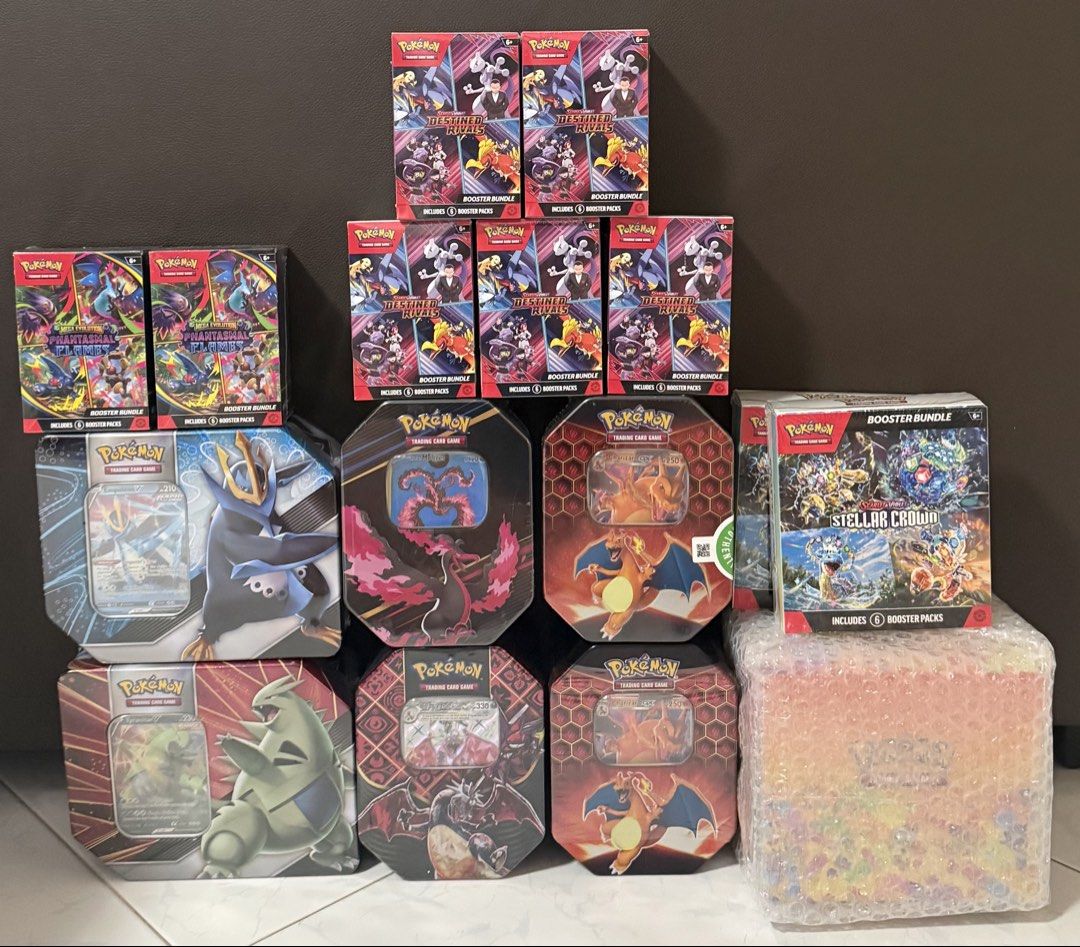 DR PFL SC BOOSTER BUNDLES 151 TINS CHARIZARD, Hobbies & Toys, Toys & Games  on Carousell