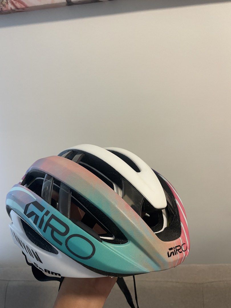 Giro Aries Spherical Helmet MIPS (Category: Bicycles) located in Calamba. Submitted by athlete_decluttering (Listing ID 1439079325, Image 1). Description: Negotiable Size: S (51-55cm) Got this for 18k RFS: declutterring Issues: No issues with the helmet, just the sticker/print Location: Nuvali, Laguna .