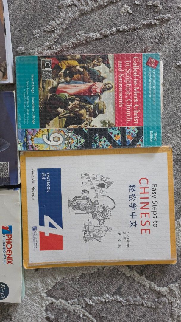 Grade 9 Textbooks (Category: Textbooks) located in Mandaluyong City. Submitted by peqxy (Listing ID 1439215152, Image 3). Description: - FOR SALE: Grade 9 books 1. Called to Meet Christ in Scripture, Church & Sacraments 9 (3rd edition) = P280 . ⛔ SOLD 🚫 2. Easy Steps to Chinese Textbook 4 (2nd Edition) = P250 (with writings) . 3. Pinagyamang Pluma Aklat 1 - 9 (3rd edition) = P280 . 4. Pinagyamang Pluma Noli Me Tangere (3rd edition) = P280 . 5. E