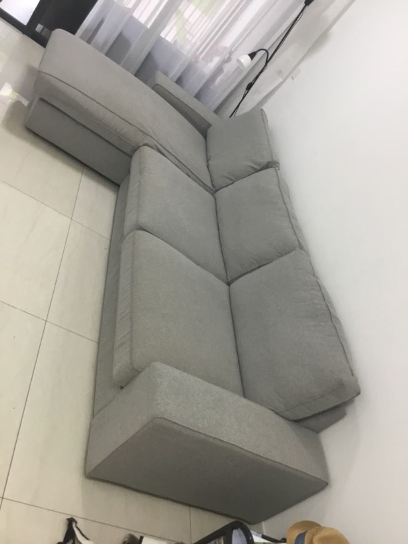 Grey Sectional Sofa (Category: Sofas) located in Singapore. Submitted by vastbird-9b13 (Listing ID 1439080740, Image 1). Description: - Comfortable grey sectional sofa from IKEA - KIVIK BEIGE/grey - Modern and stylish design - Great addition to any living room .
