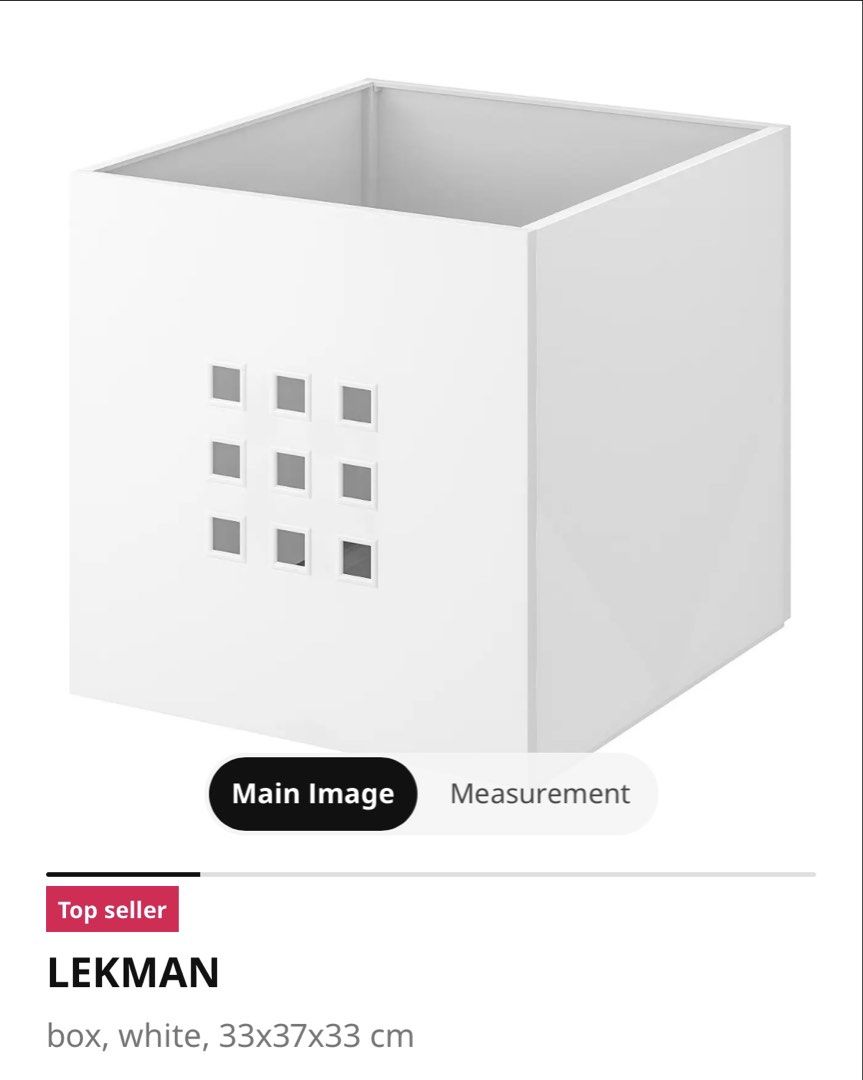 IKEA LEKMAN Storage Box - White460337863428689920