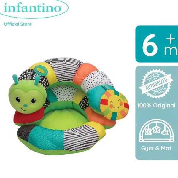 Infantino Prop-A-Pillar Tummy time & Seated Support (Category: Infant Playtime) located in Tarlac. Submitted by iamjozha (Listing ID 1439175960, Image 3). Description: - For babies 6 months and up - Features a colorful caterpillar design - Includes various textures and patterns - Provides a comfortable play and tummy time space ❌Has a factory defect (missing strap) ❌Toys/teethers won’t be included for hygienic purposes.
